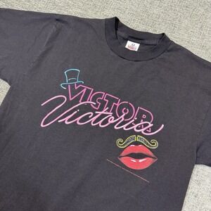 Vintage Victor Victoria Movie Promo Musical T Shirt Size Large Black‎ 90's